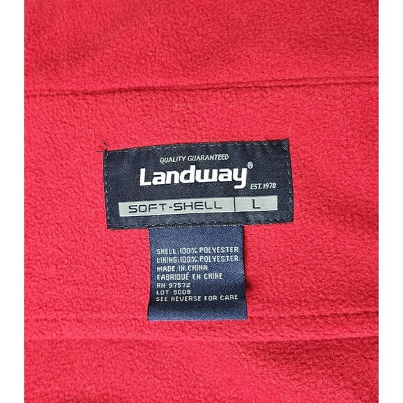 Ridgid Tool Soft-Shell Landway Jacket Fleece Lined Full Zip Black & Red Size L - Picture 3 of 10